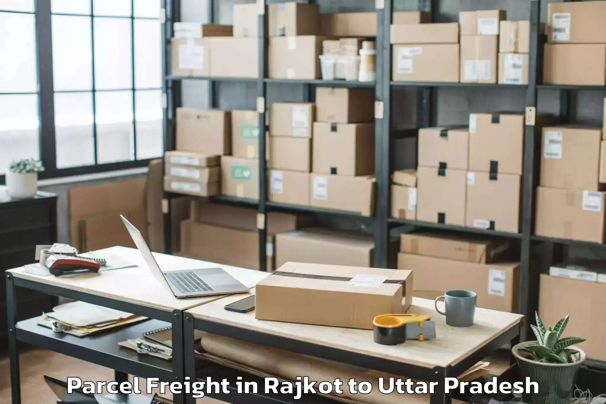 Hassle-Free Rajkot to Up Pt Deen Dayal Upadhyaya Vet Parcel Freight